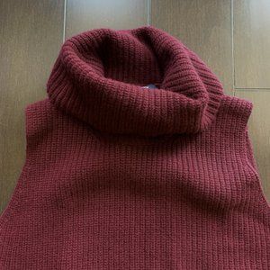 NWOT Cashmere Ribbed Shell Turtleneck